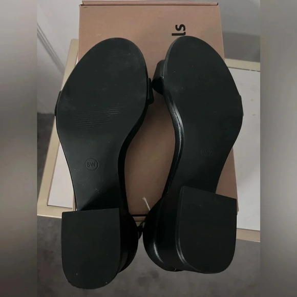 NWT | Amazon Essentials | Classic Black Heeled  Sandals | Size 8W - Picture 3 of 5